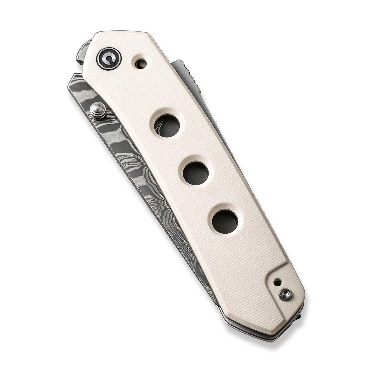 CIVIVI Vision FG Thumb Stud & Superlock Knife G10 Handle (3.54" Damascus Blade) C22036-DS1 - Image 10