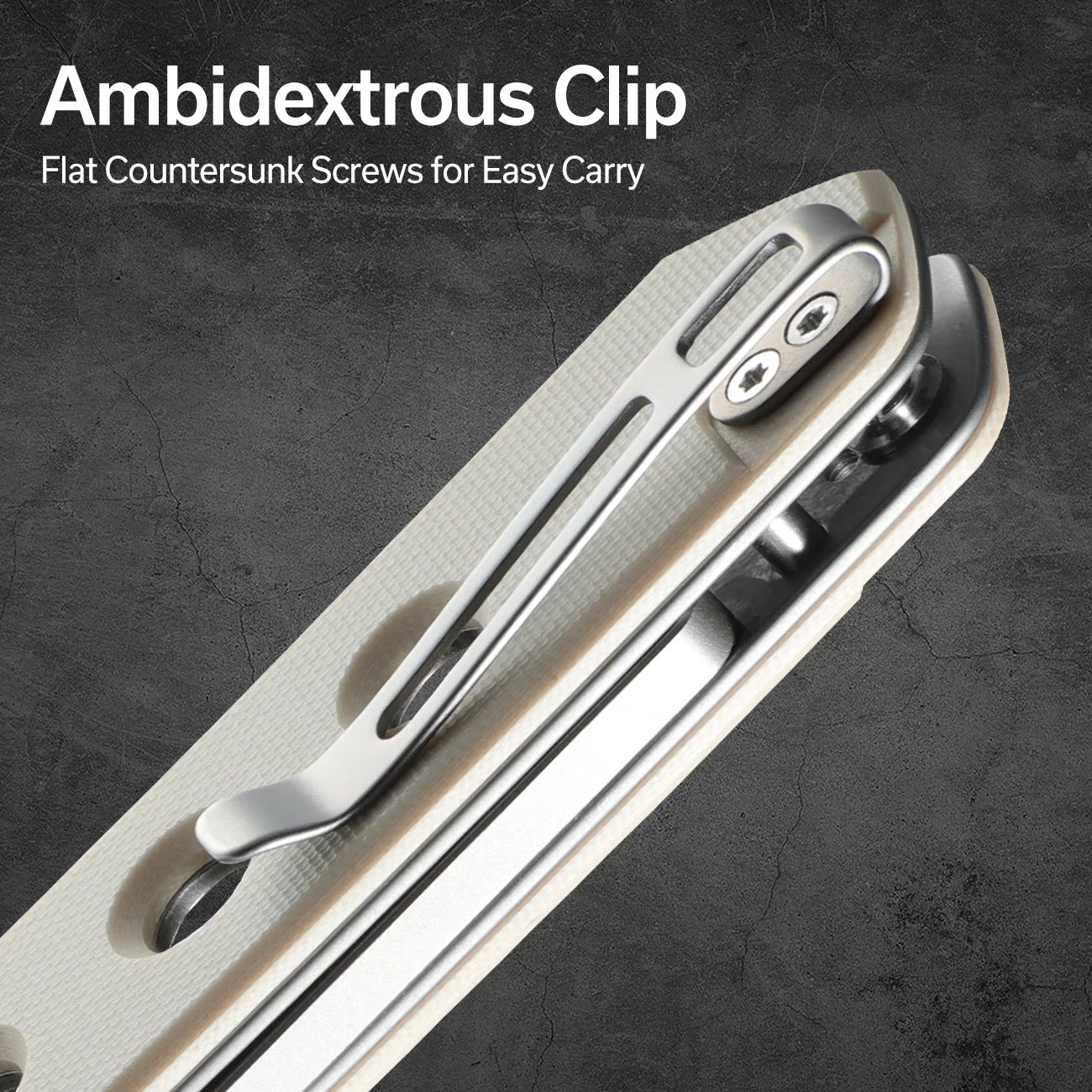 CIVIVI Vision FG Thumb Stud & Superlock Knife G10 Handle (3.54" Damascus Blade) C22036-DS1 - Image 4