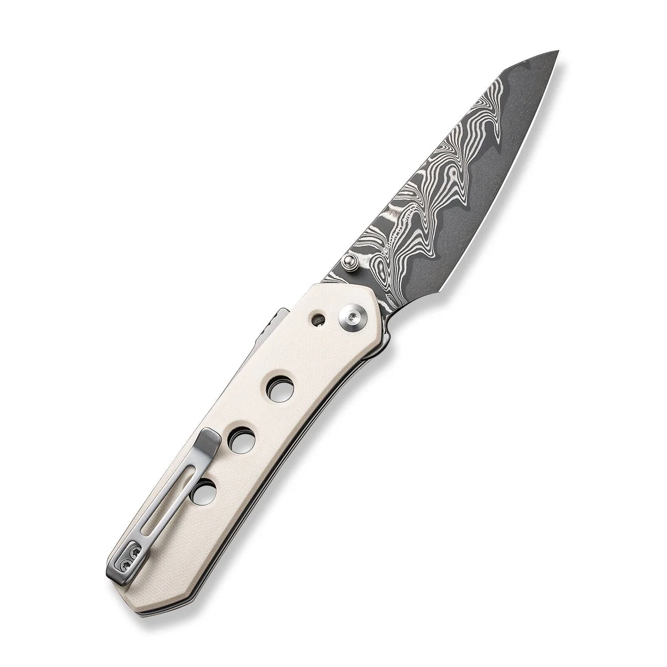 CIVIVI Vision FG Thumb Stud & Superlock Knife G10 Handle (3.54" Damascus Blade) C22036-DS1 - Image 6