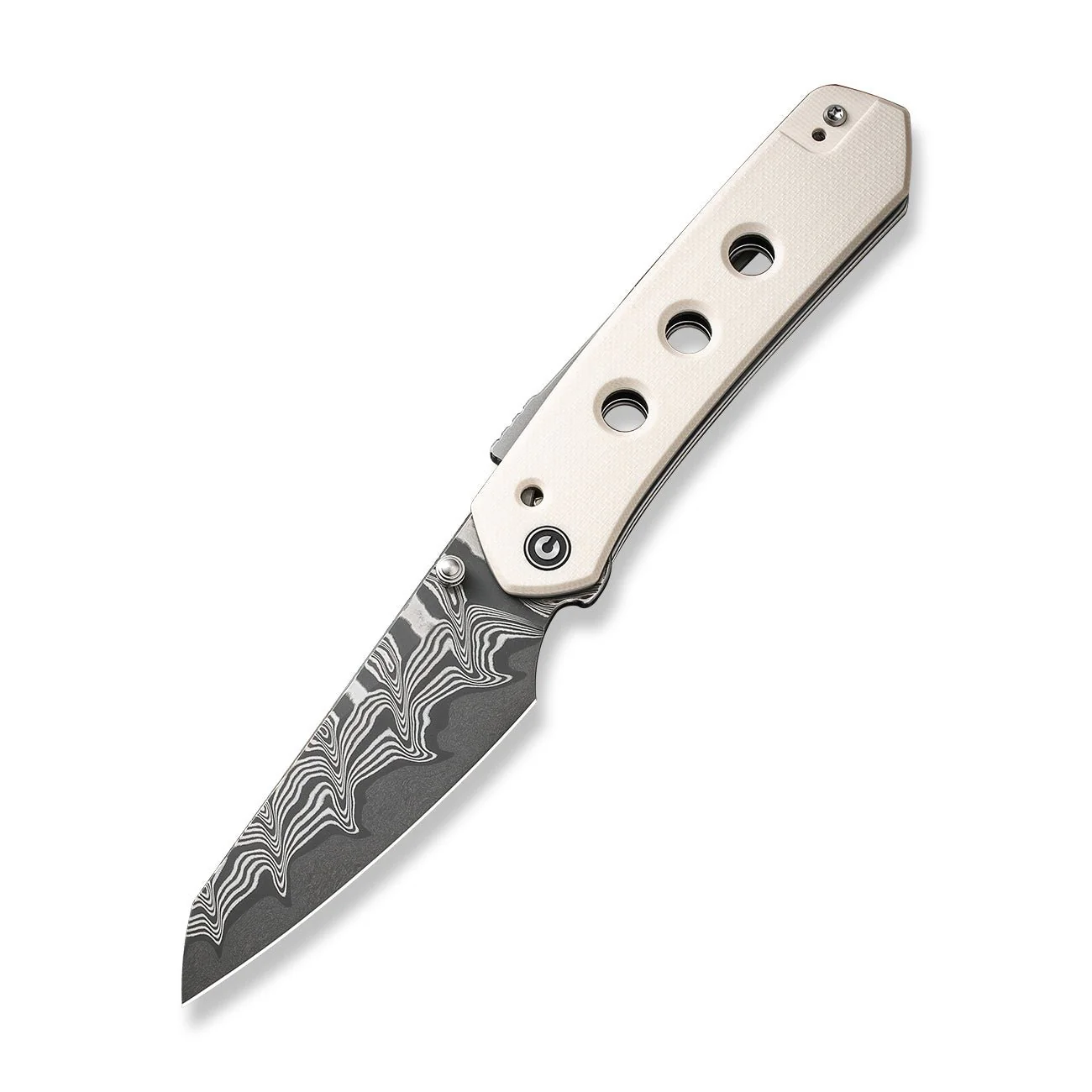 CIVIVI Vision FG Thumb Stud & Superlock Knife G10 Handle (3.54" Damascus Blade) C22036-DS1 - Image 7