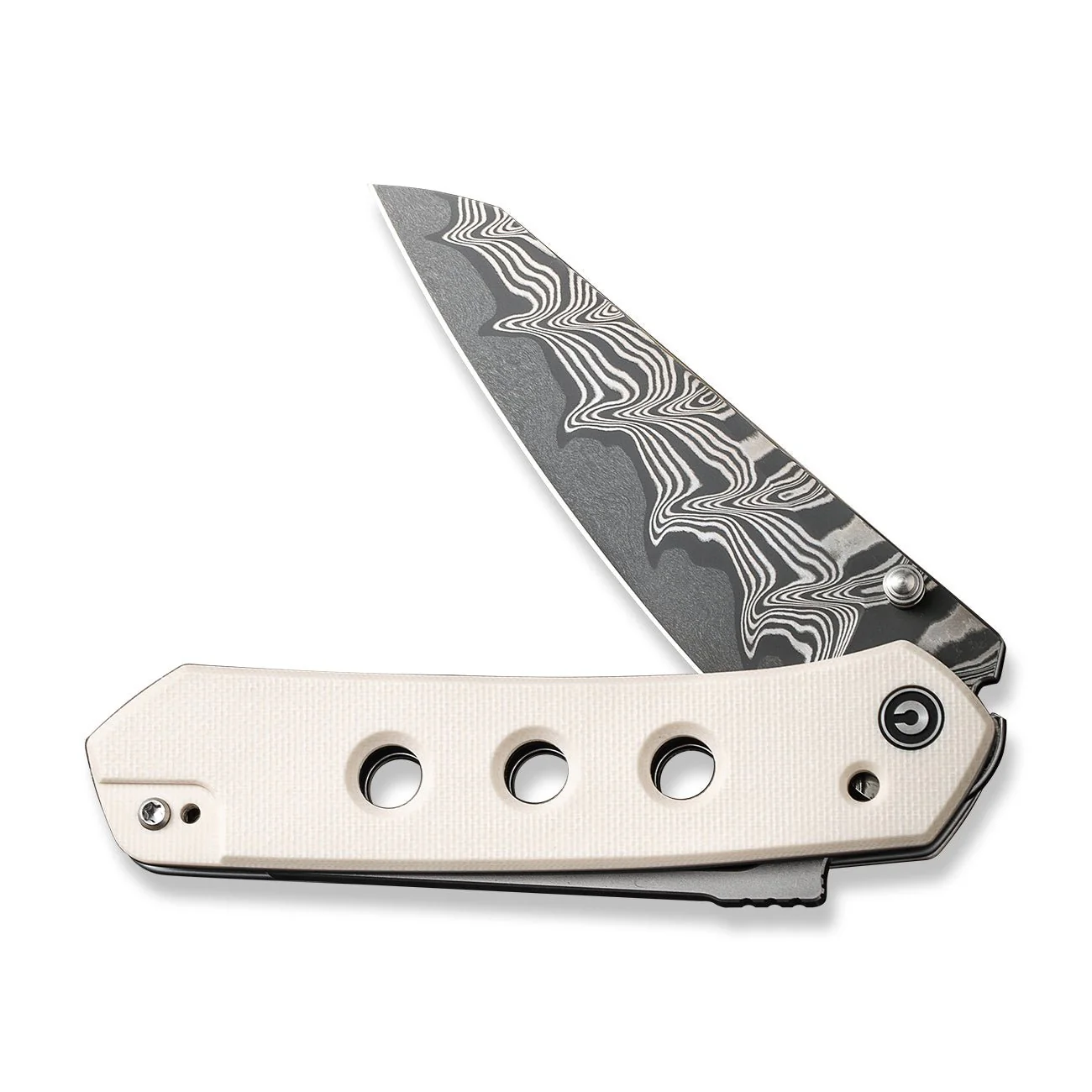 CIVIVI Vision FG Thumb Stud & Superlock Knife G10 Handle (3.54" Damascus Blade) C22036-DS1 - Image 9