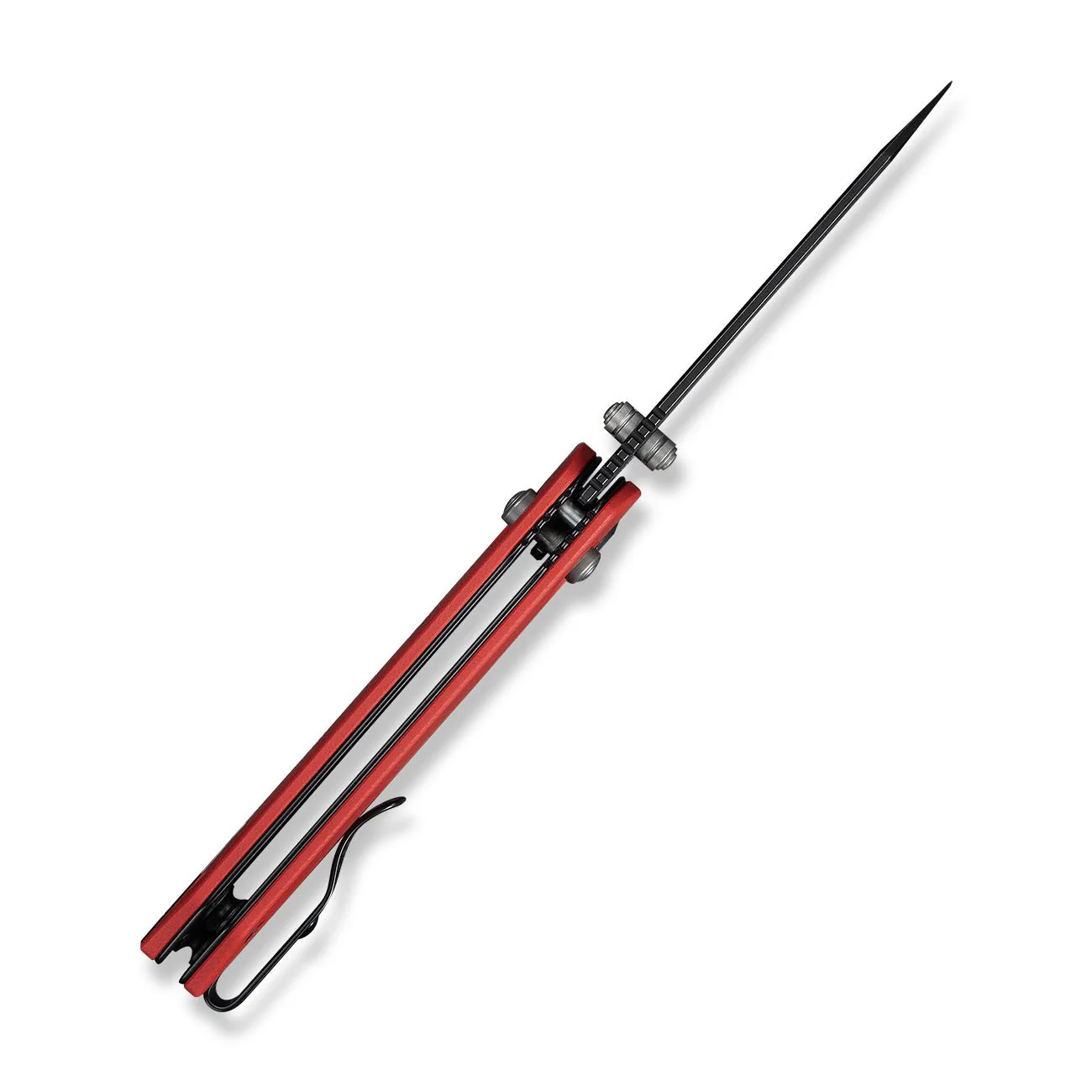 CIVIVI Yonder Thumb Stud & Crossbar Lock Knife Red G10 Handle (2.88" Black Stonewashed 14C28N Blade) C23073-2 - Image 15