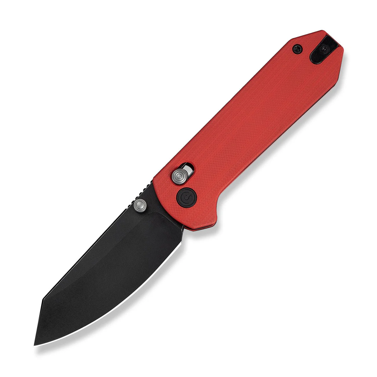 CIVIVI Yonder Thumb Stud & Crossbar Lock Knife Red G10 Handle (2.88" Black Stonewashed 14C28N Blade) C23073-2 - Image 9