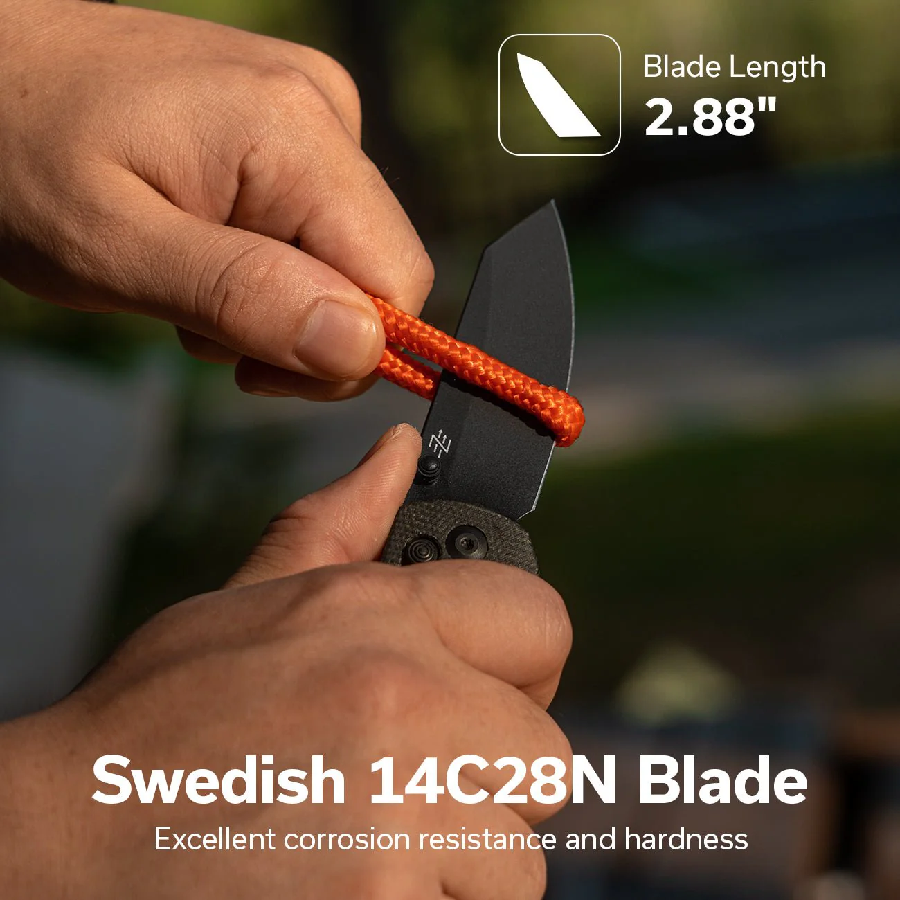 CIVIVI Yonder Thumb Stud & Crossbar Lock Knife Micarta Handle (2.88" 14C28N Blade) C23073B-1 - Image 4