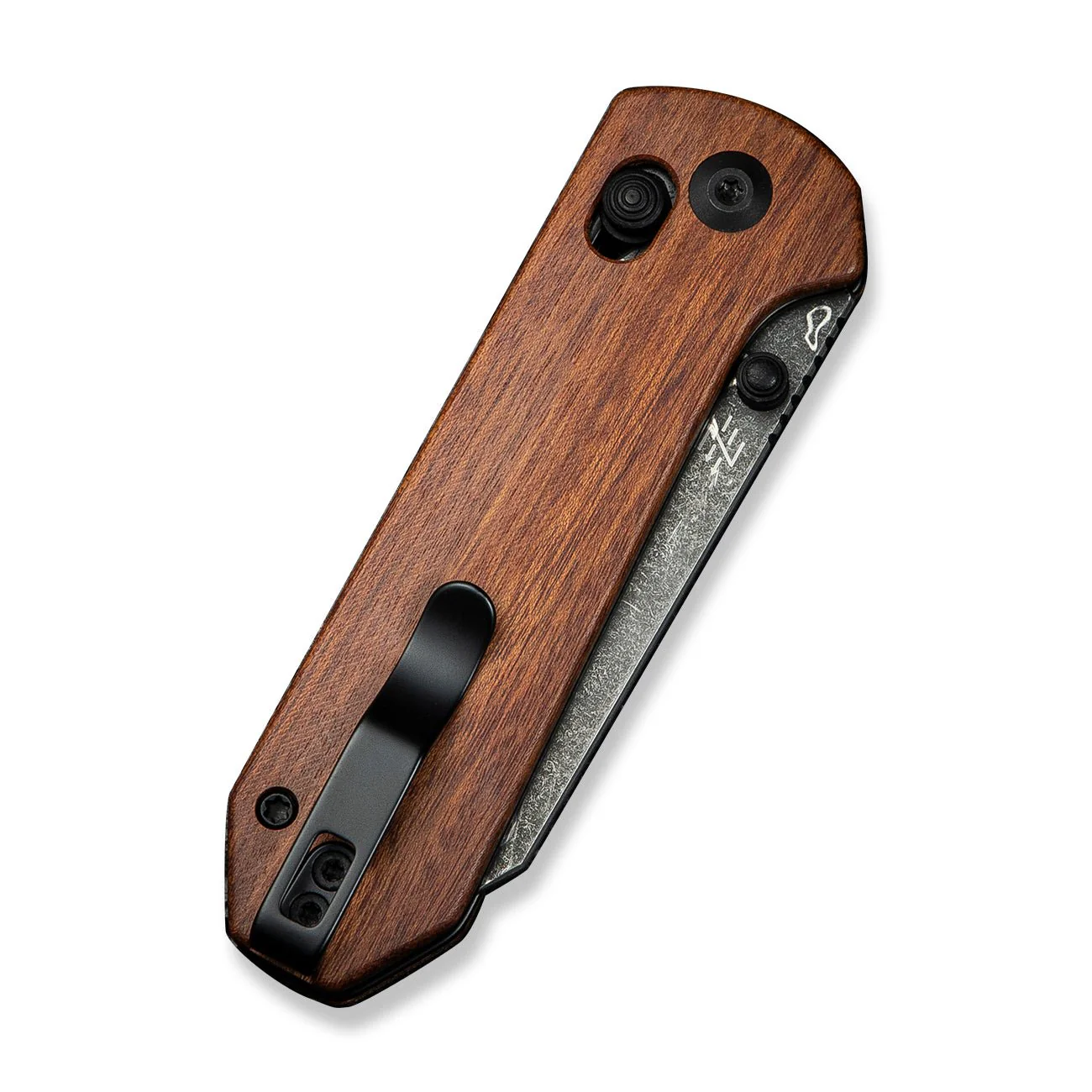 CIVIVI Yonder Thumb Stud & Crossbar Lock Knife Wood Handle (2.88" Damascus Blade) C23073B-DS1 - Image 12