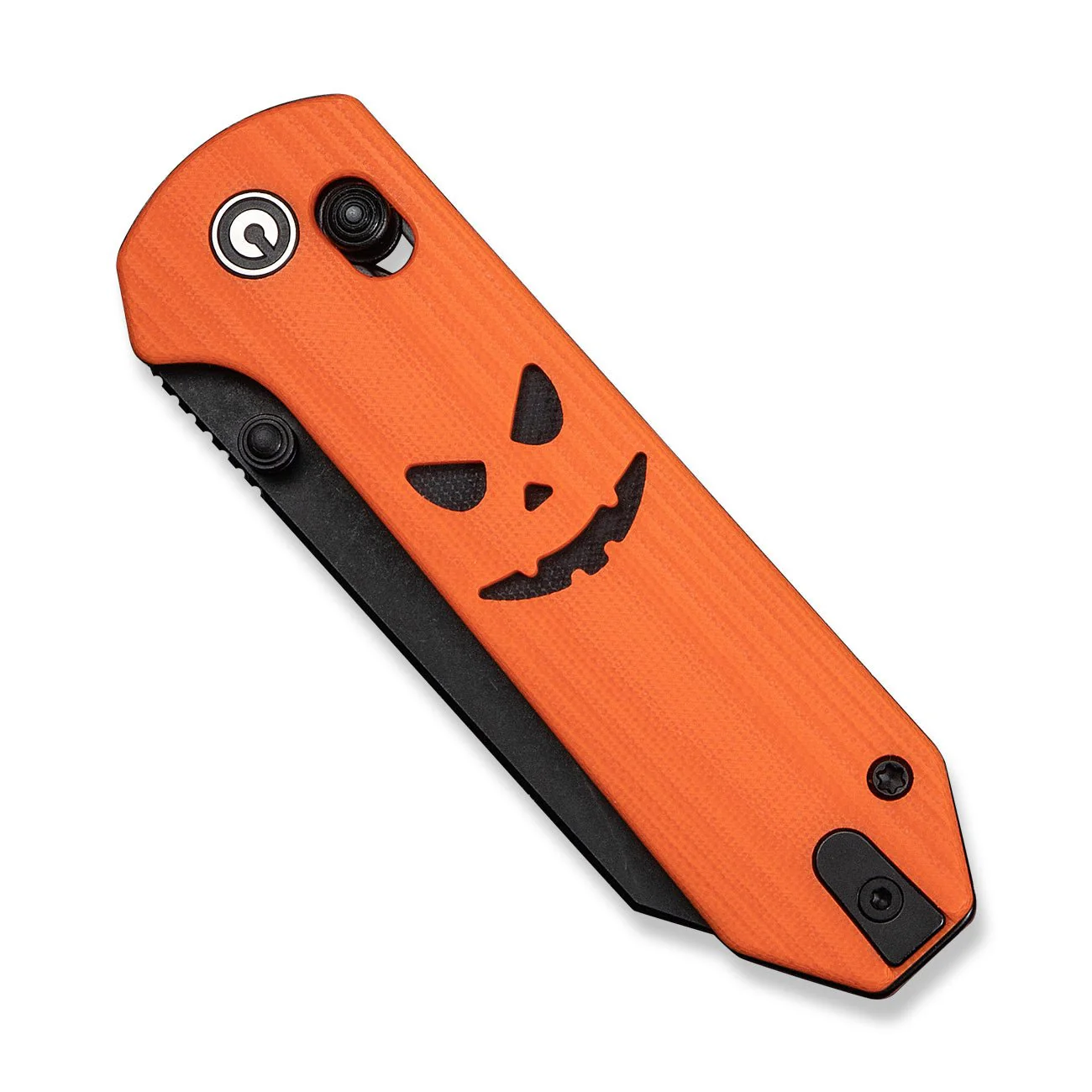 CIVIVI Yonder Thumb Stud & Crossbar Lock Knife Orange & Black G10 Handle (2.88" Black 14C28N Blade) C23073D-1 - Image 6